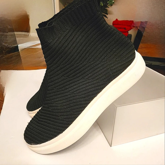 Asos Black  Pull-On Sock Sneakers  Women's Size 7 - Picture 8 of 16